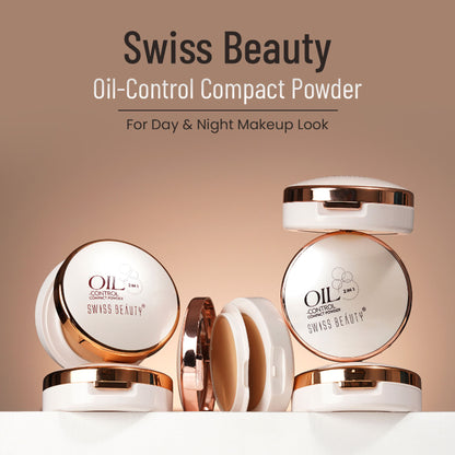 Swiss Beauty Oil Control Compact Powder - 02 Light Medium