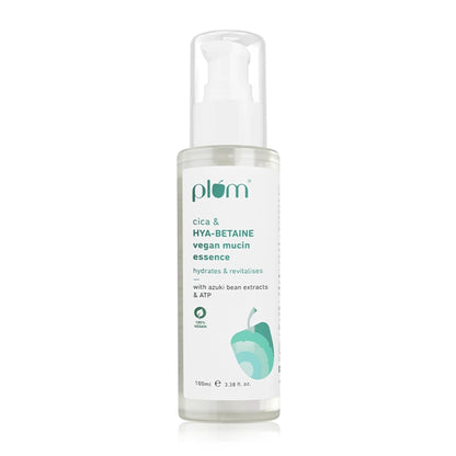 Plum Vegan Mucin Essence with Cica & Hya-Betaine for Soothing, Multi-Layer 72-Hr Hydration
