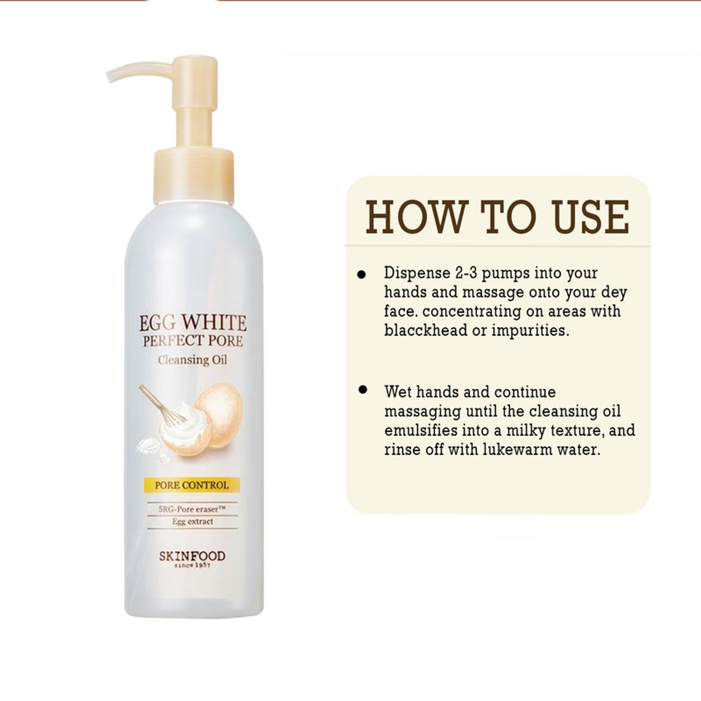 Skinfood Egg White Perfect Pore Cleansing Oil