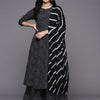 Dhiyona VA Women'sPrinted Empire Pure Cotton Kurta With Palazzos & With Dupatta