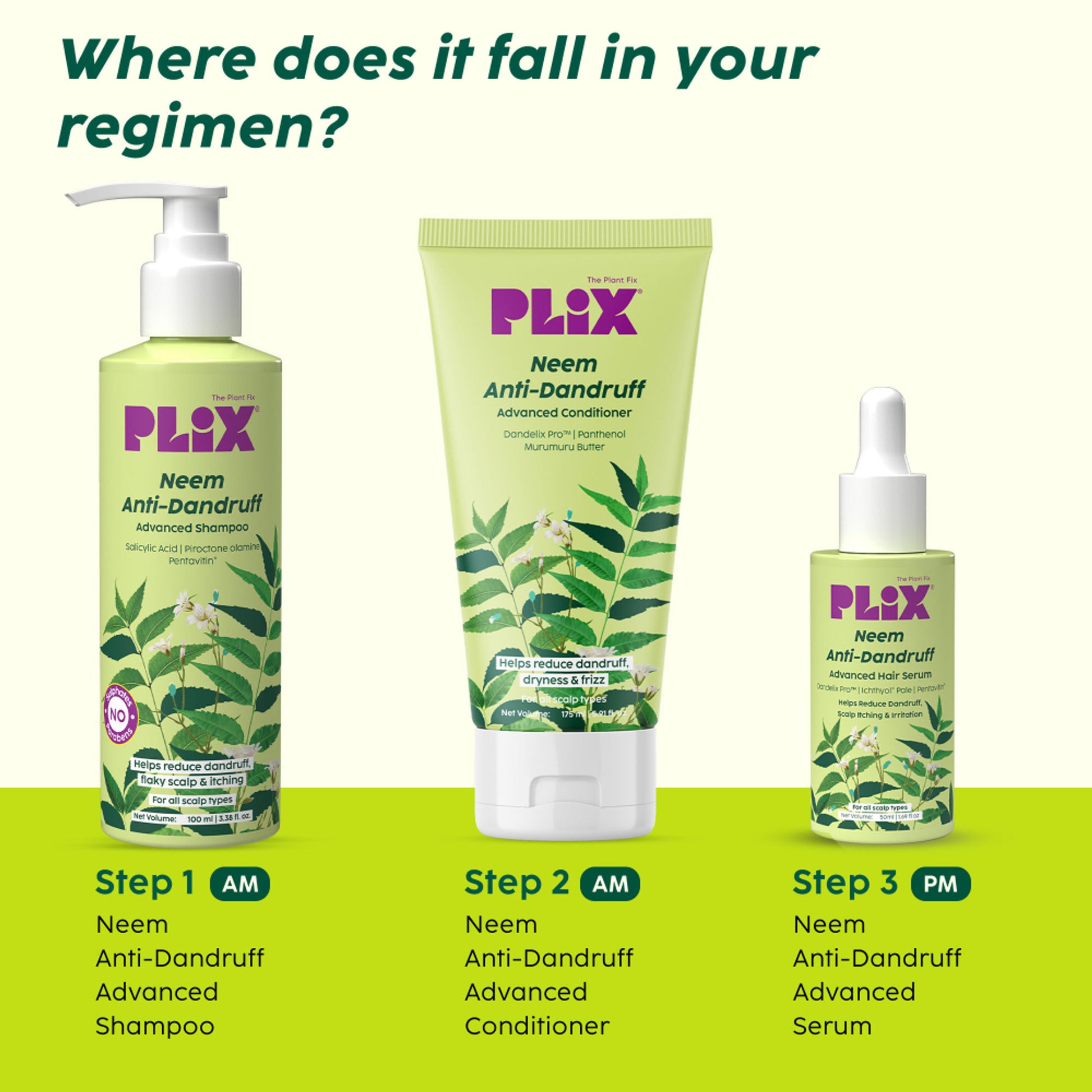 Plix The Plant Fix Neem Anti-Dandruff Advanced Shampoo