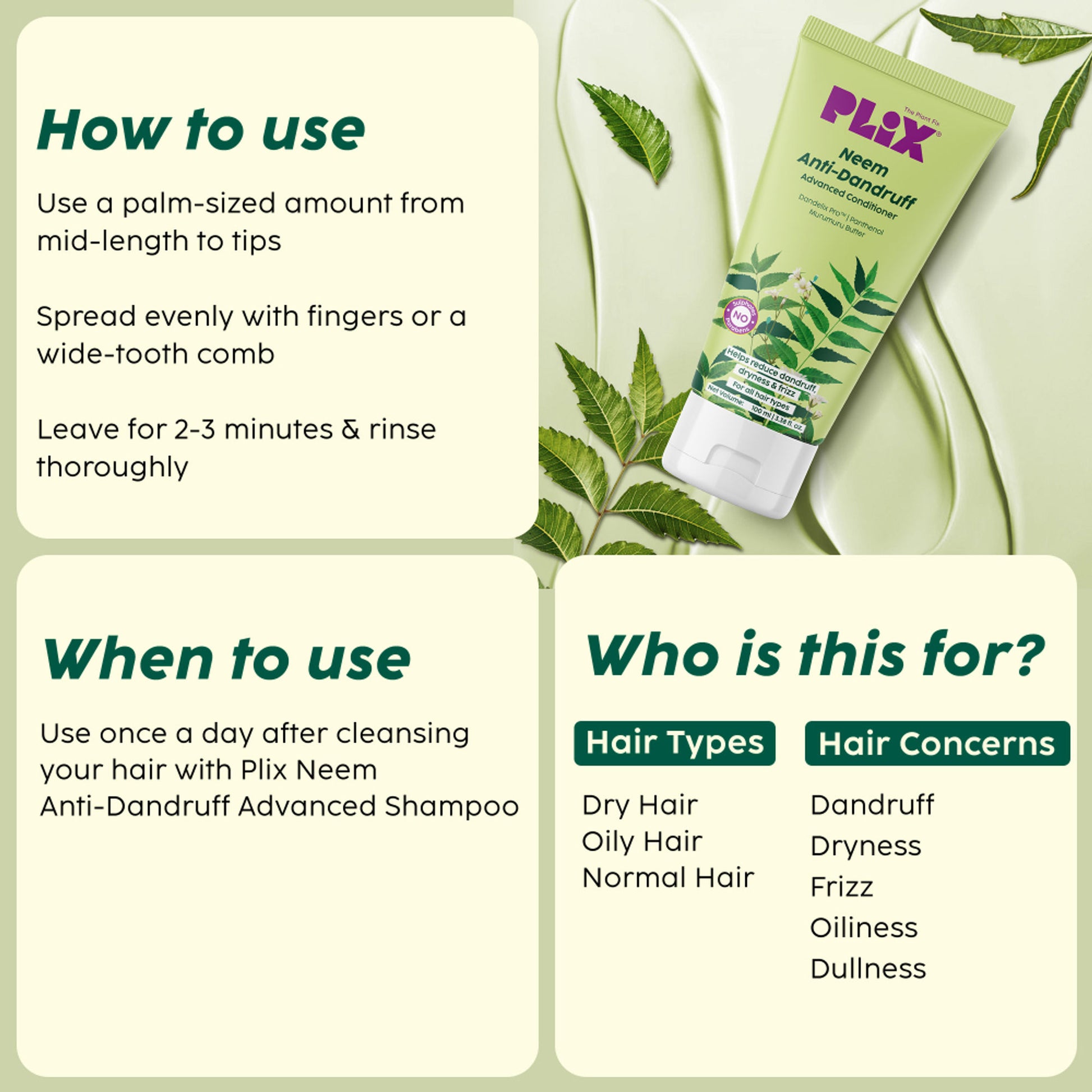 Plix The Plant Neem Anti-Dandruff Advanced Conditioner