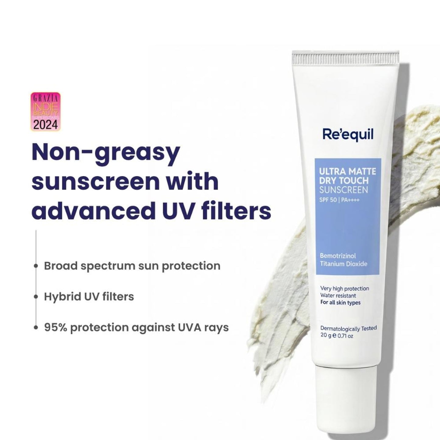 Re'equil Ultra Matte Dry Touch Sunscreen SPF 50 PA++++