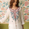 Dhiyona IE Women Floral Embroidered Kurta with Trousers & Dupatta