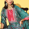 Dhiyona IE Cotton Blend Romantic Florals Kurta Set
