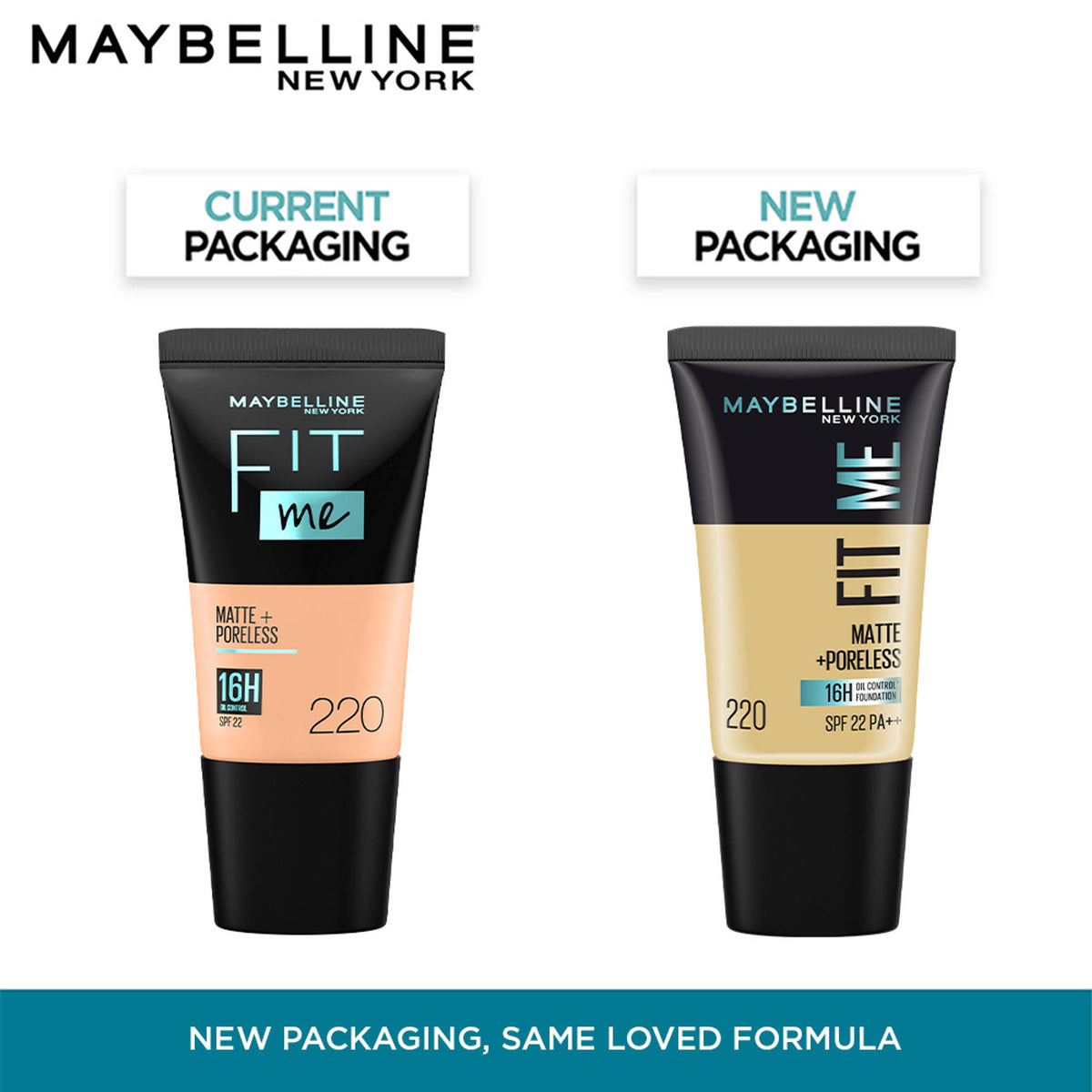 Maybelline New York Fit Me Matte+Poreless 16H Oil Control Foundation with SPF 22 - 220 Natural Beige