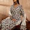 Dhiyona IE Women Floral Printed Regular Pure Cotton Kurta with Trousers & With Dupatta