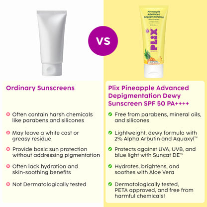 Plix Pineapple Advanced Depigmentation Dewy Sunscreen SPF 50 PA++++