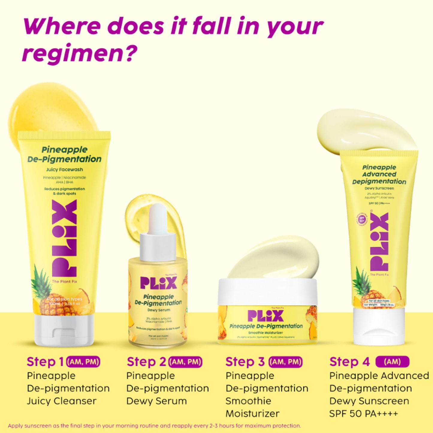 Plix Pineapple Advanced Depigmentation Dewy Sunscreen SPF 50 PA++++