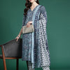 Dhiyona IE Floral Printed Regular Pure Cotton Kurta with Trousers & Dupatta