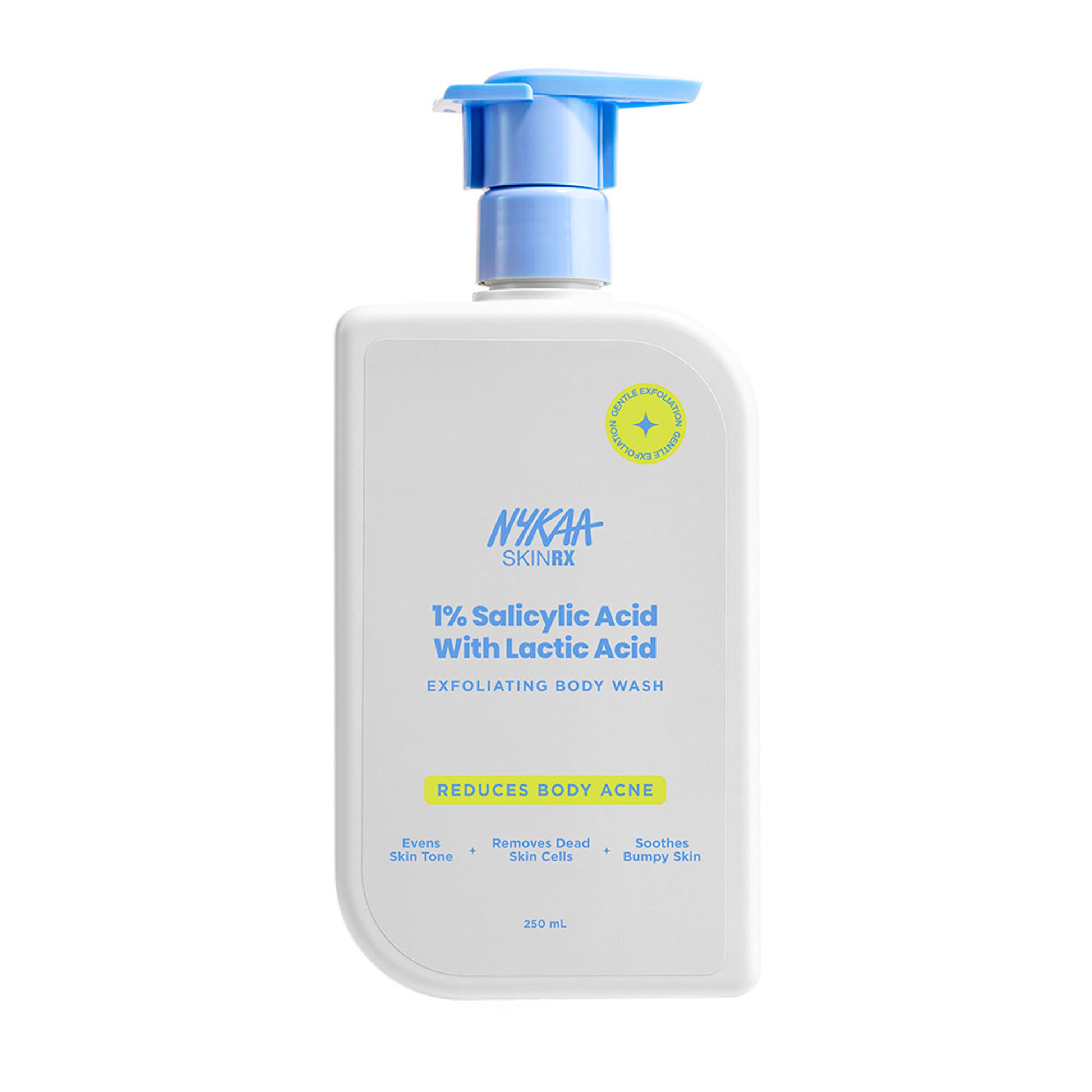 Nykaa 1% Salicylic Acid & Lactic Acid Exfoliating Body Wash - Treats Body Acne & Strawberry Skin