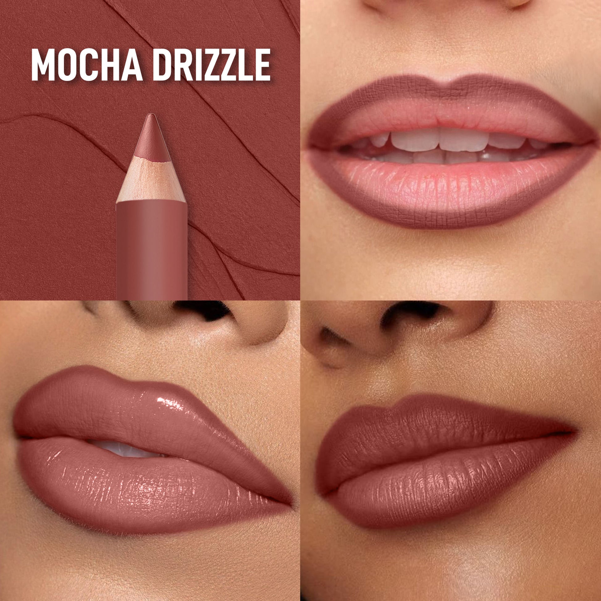 Renee Cosmetics Curve Lip Liner With Sharpener - Mocha Drizzle