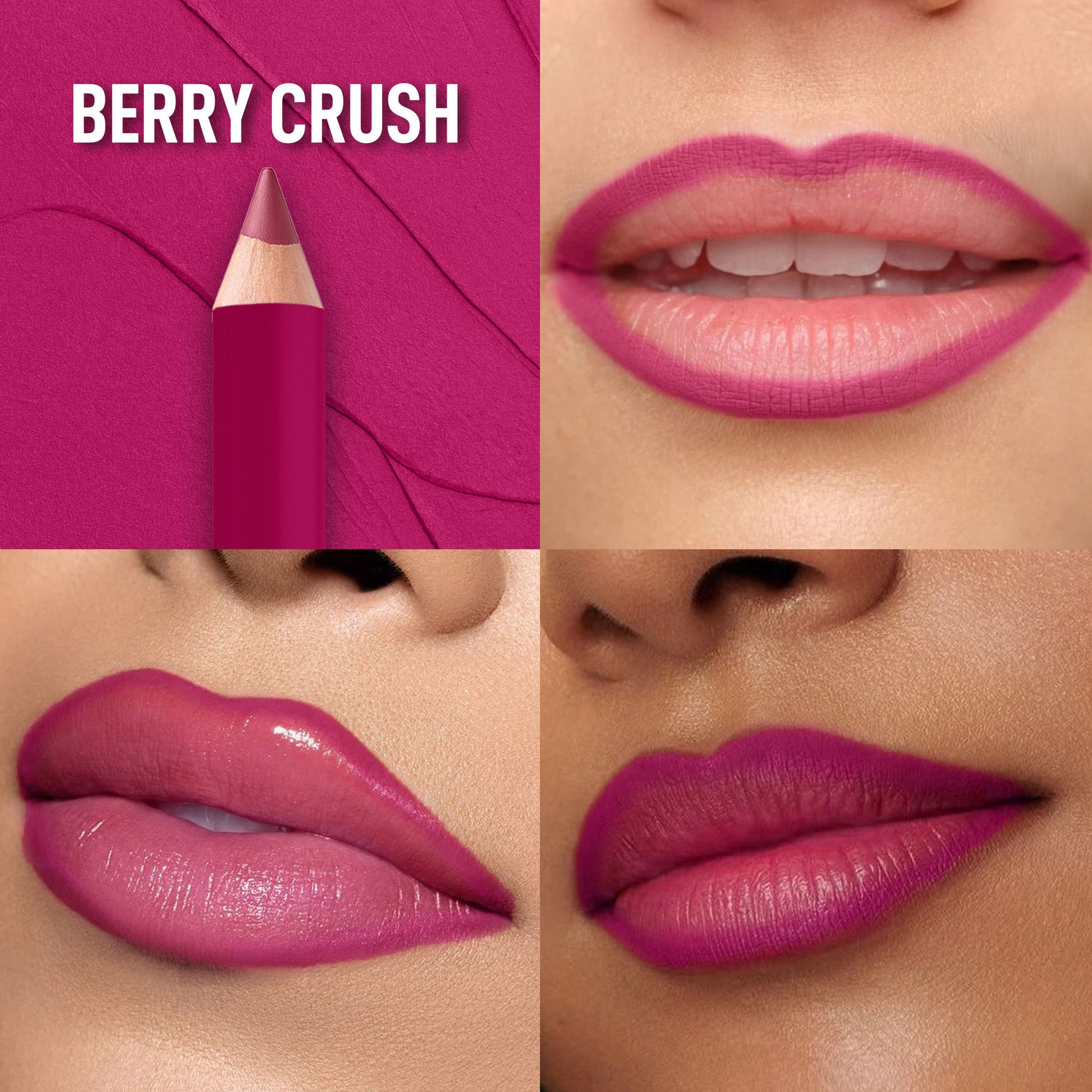 Renee Cosmetics Curve Lip Liner With Sharpener - Berry Crush