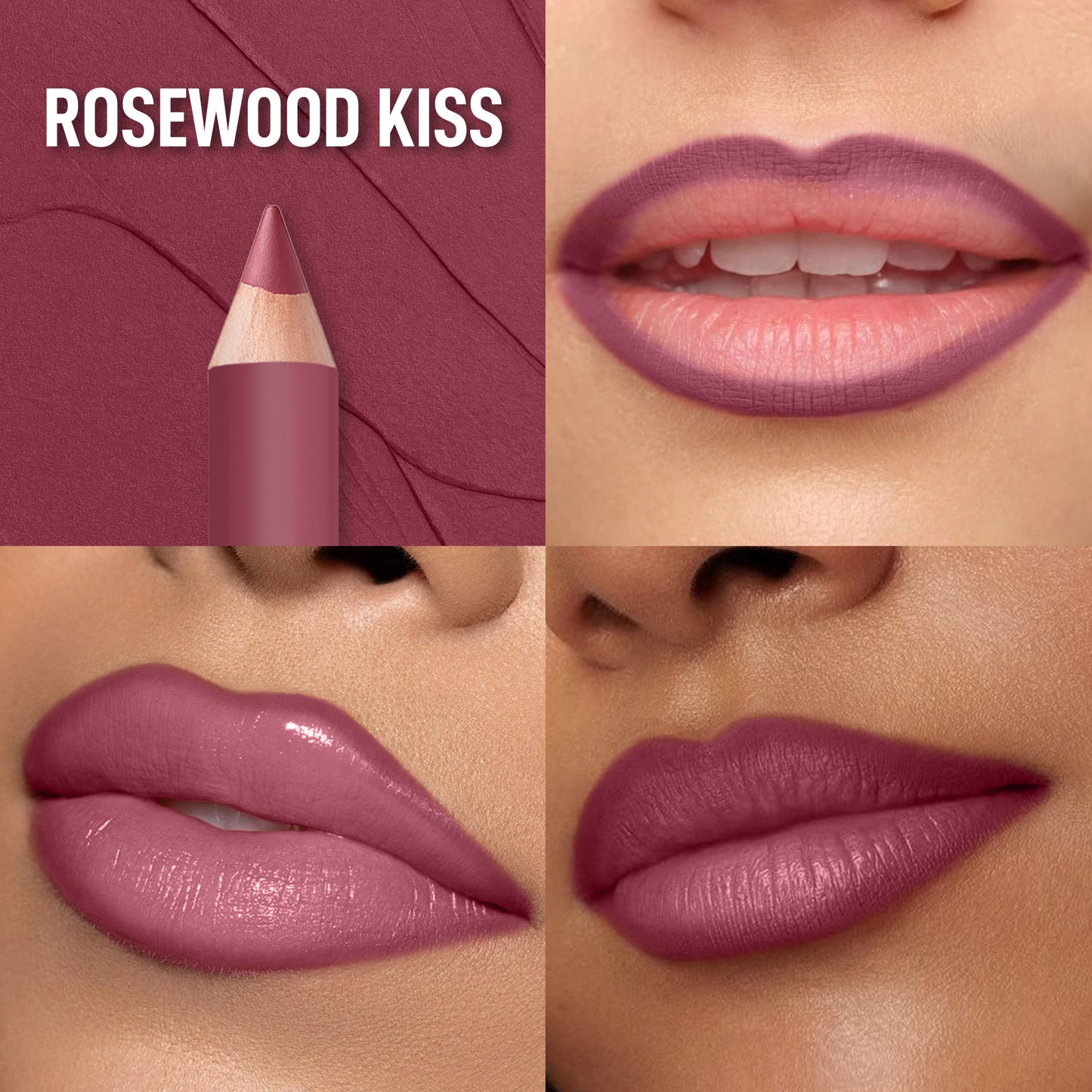 Renee Cosmetics Curve Lip Liner With Sharpener - Rosewood Kiss