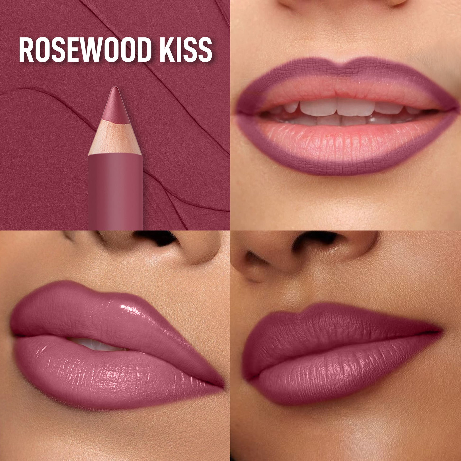 Renee Cosmetics Curve Lip Liner With Sharpener - Rosewood Kiss