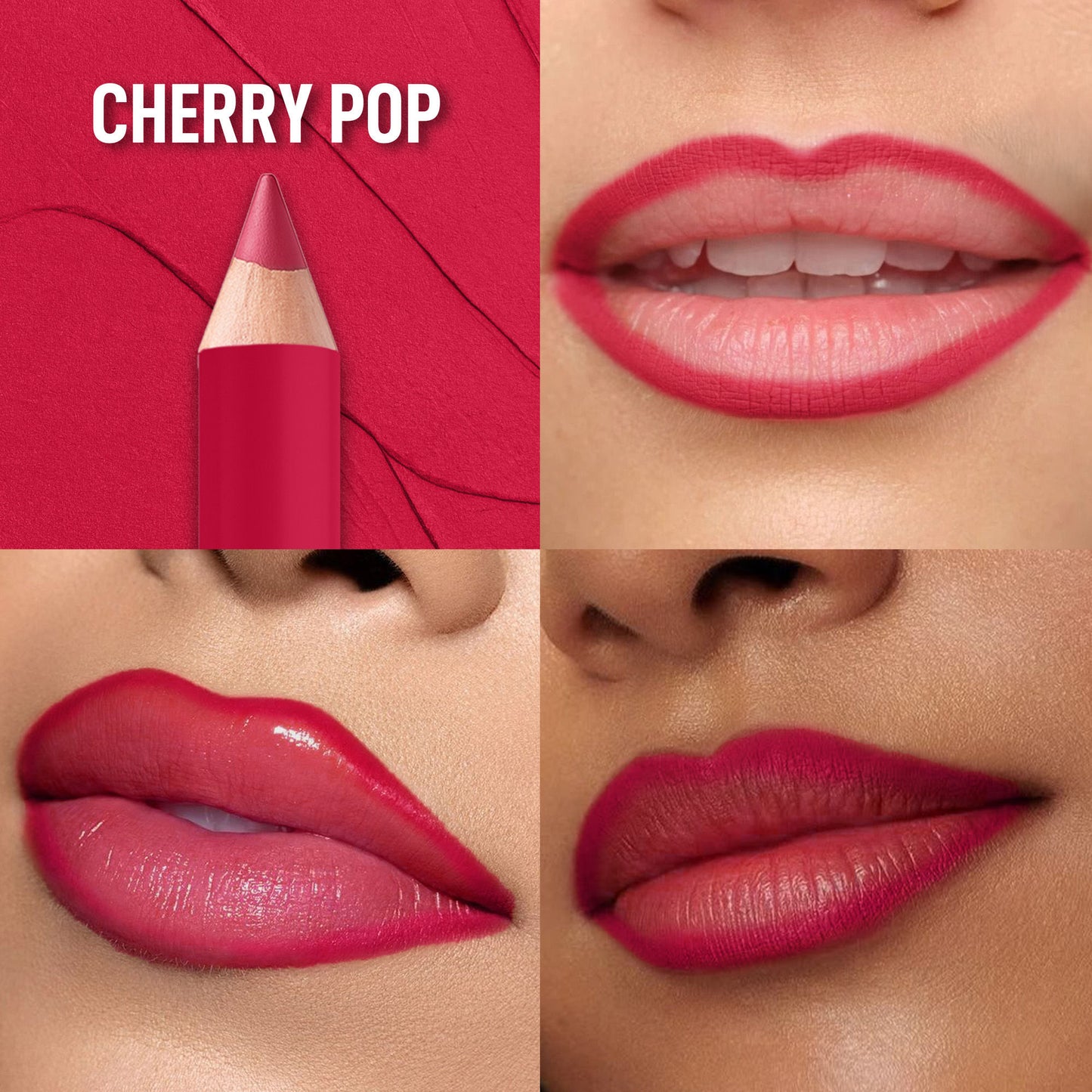 Renee Cosmetics Curve Lip Liner With Sharpener - Cherry Pop