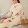 Dhiyona IE Women Floral Printed Pure Cotton Kurta with Trouser