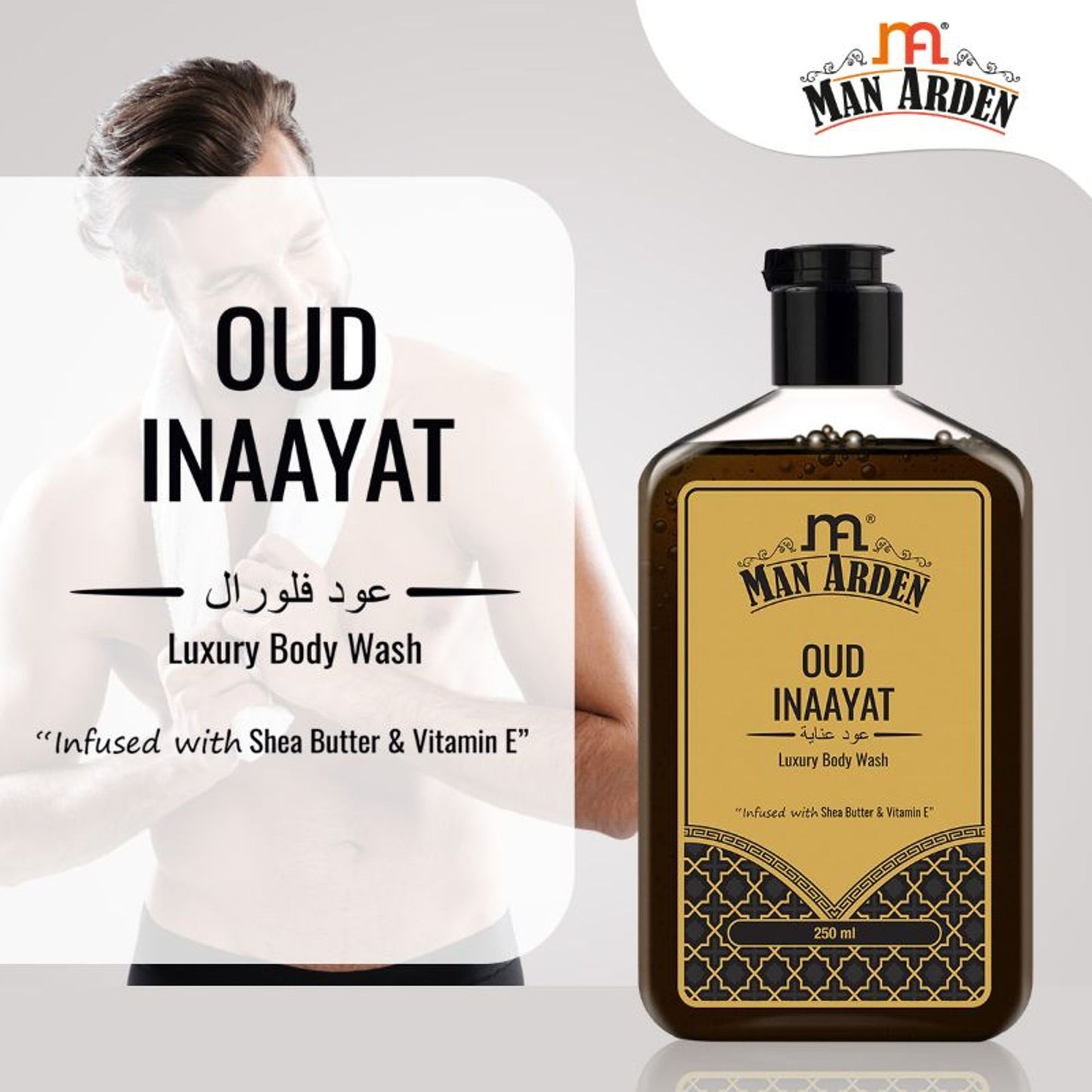 Man Arden Oud Inaayat Luxury Body Wash Infused With Shea Butter & Vitamin E