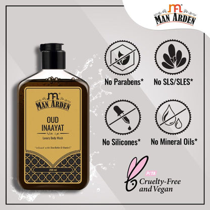 Man Arden Oud Inaayat Luxury Body Wash Infused With Shea Butter & Vitamin E