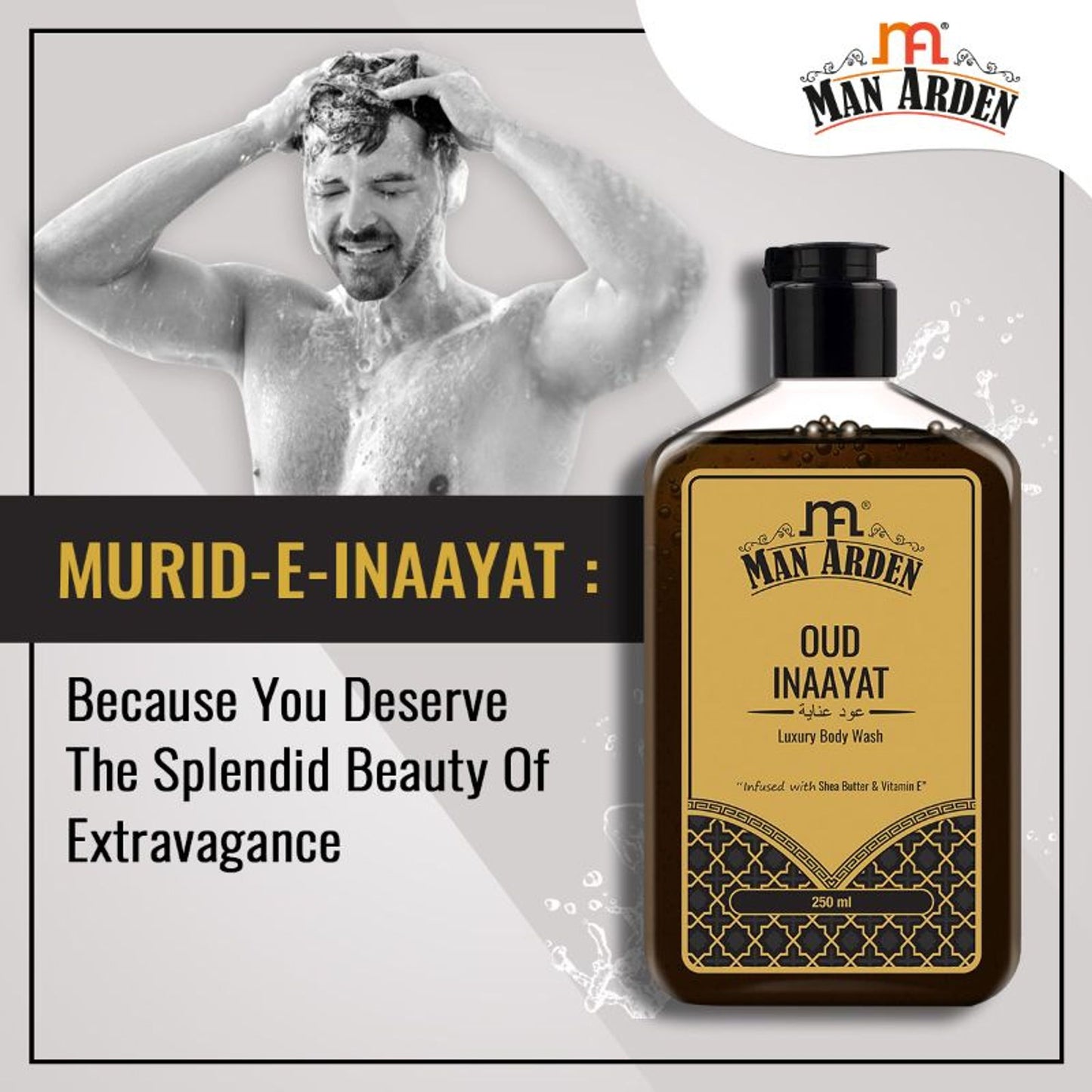 Man Arden Oud Inaayat Luxury Body Wash Infused With Shea Butter & Vitamin E