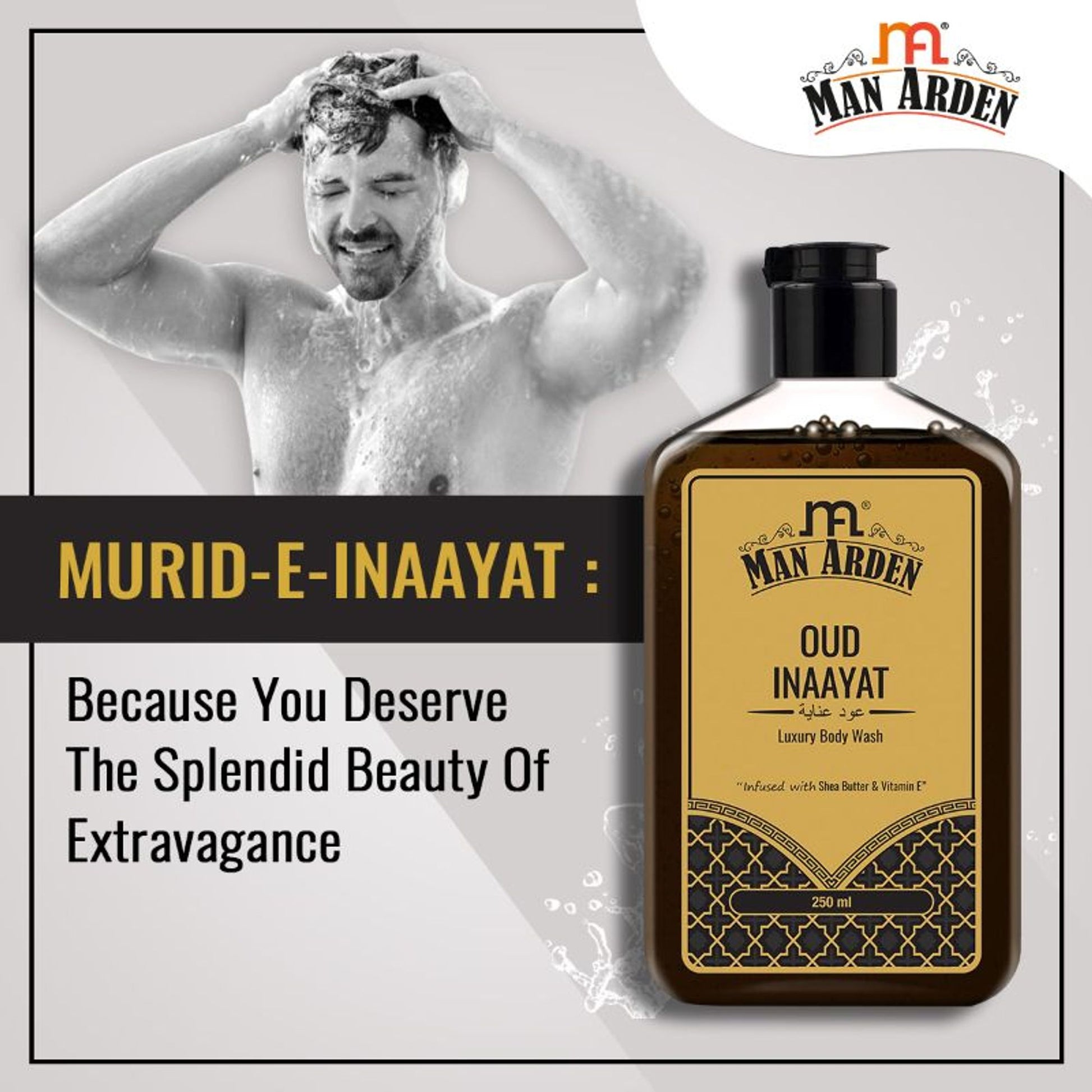 Man Arden Oud Inaayat Luxury Body Wash Infused With Shea Butter & Vitamin E