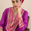 Dhiyona IE Women Solid Embroidered Kurta with Pyjama