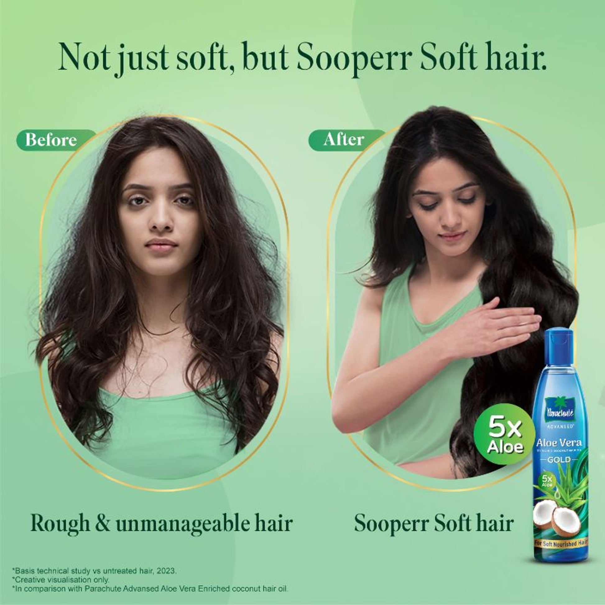 Parachute Advansed 5X Aloe Vera Enriched Coconut Hair Oil GOLD, Makes hair Sooperr soft