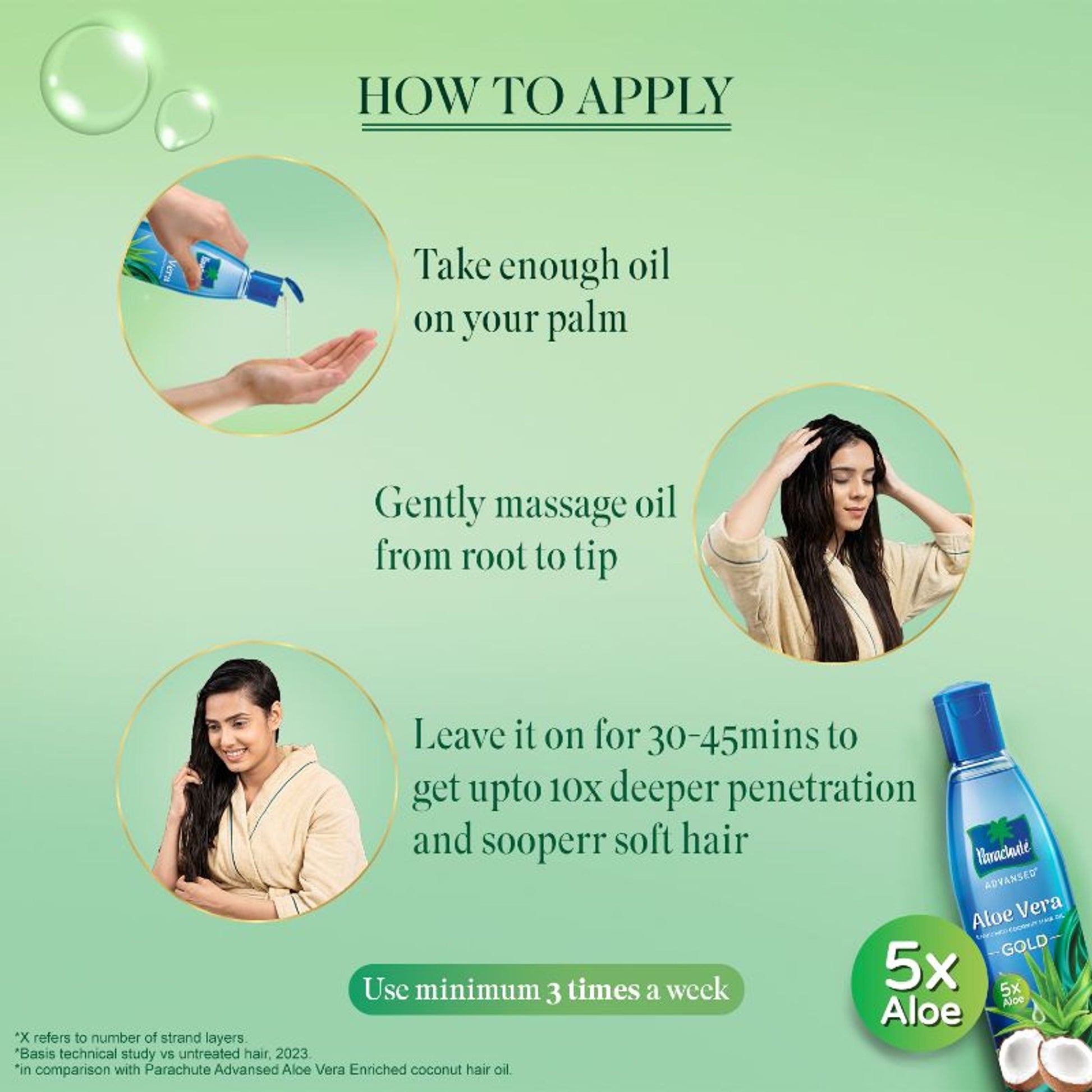 Parachute Advansed 5X Aloe Vera Enriched Coconut Hair Oil GOLD, Makes hair Sooperr soft