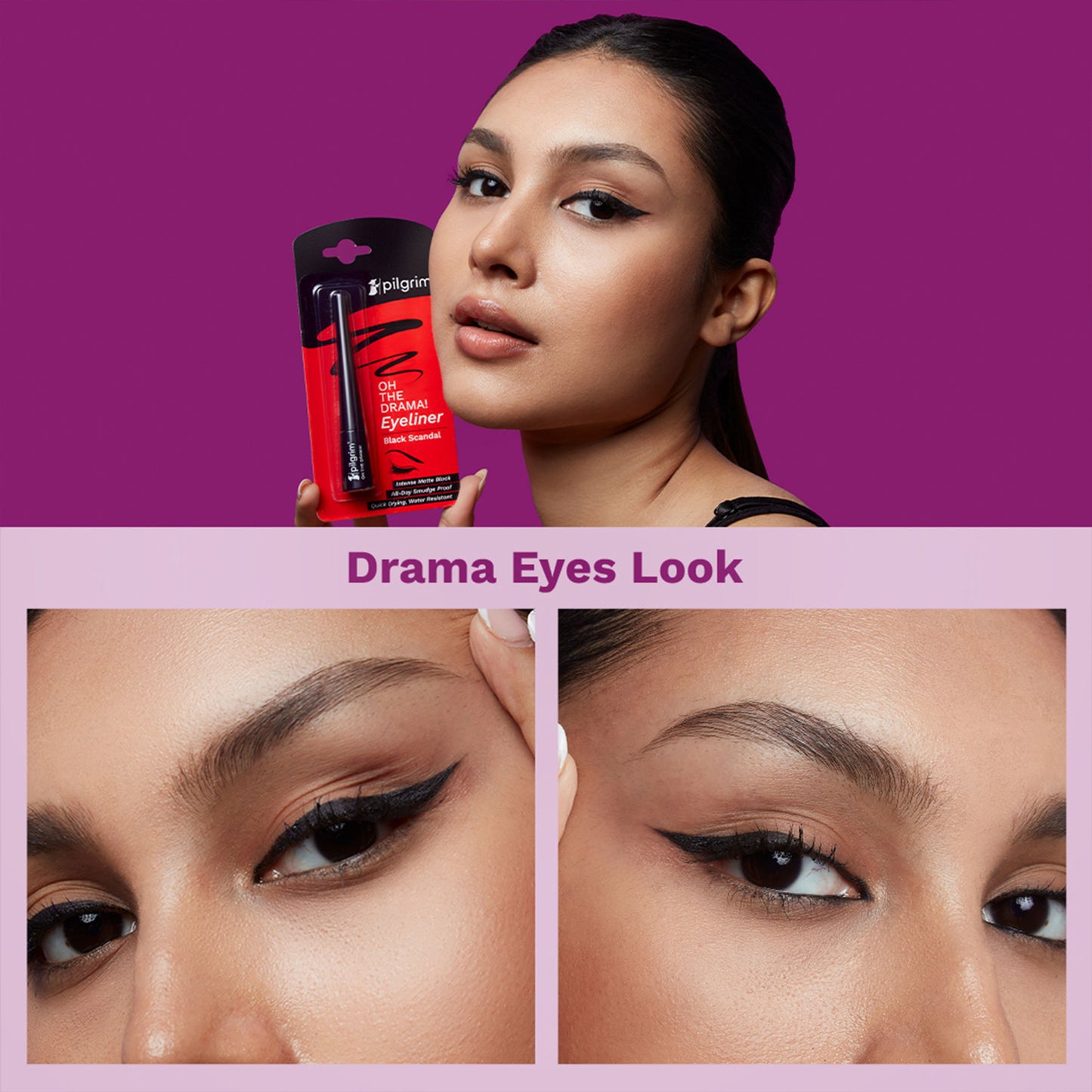 Pilgrim Oh The Drama Eyeliner - Black Scandal 01