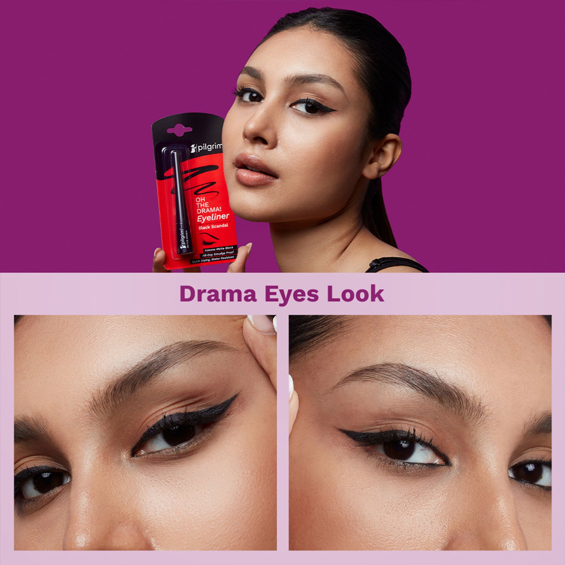 Pilgrim Oh The Drama Eyeliner - Black Scandal 01