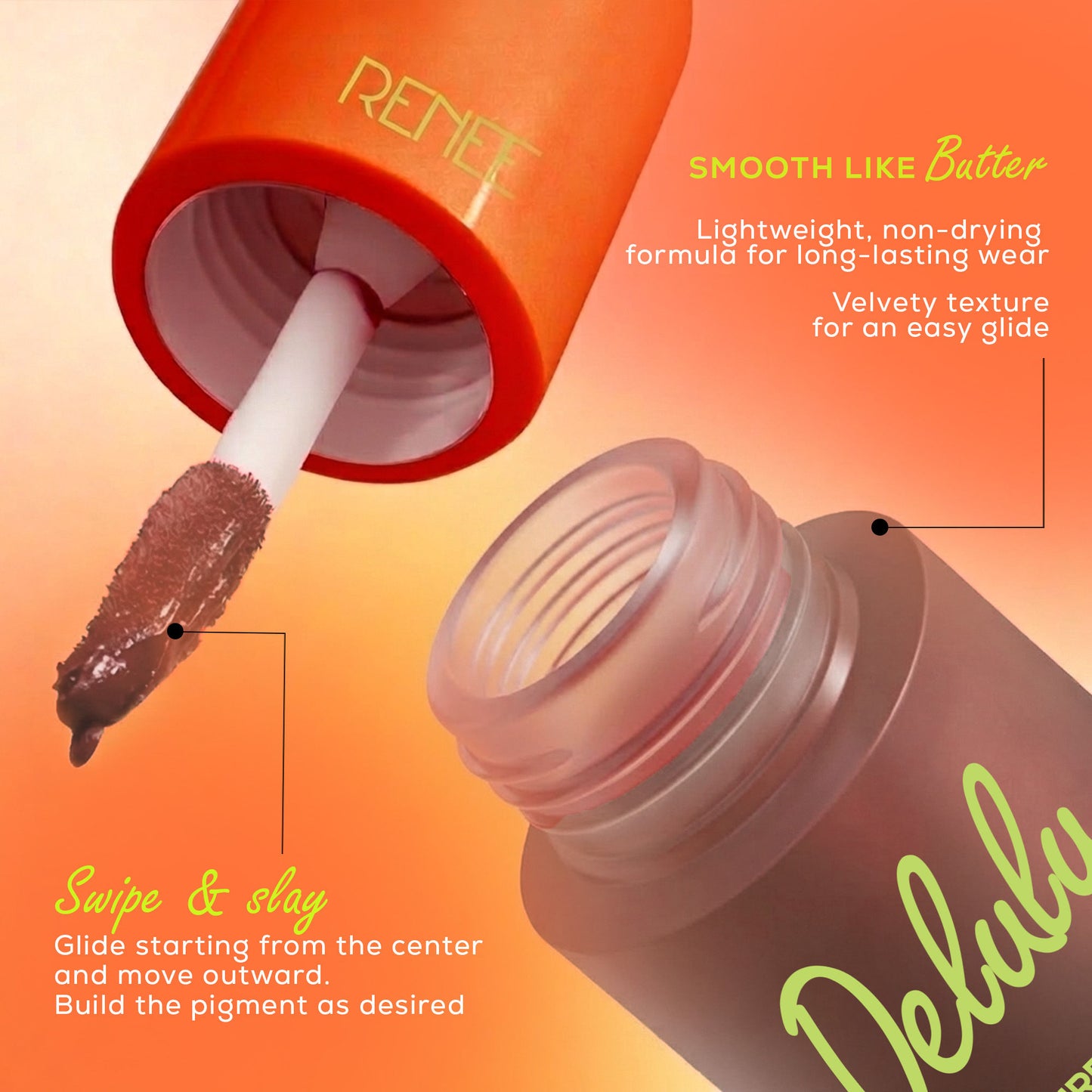 Renee Cosmetics Delulu Blurring Matte Liquid Lipstick - Brown Blocked