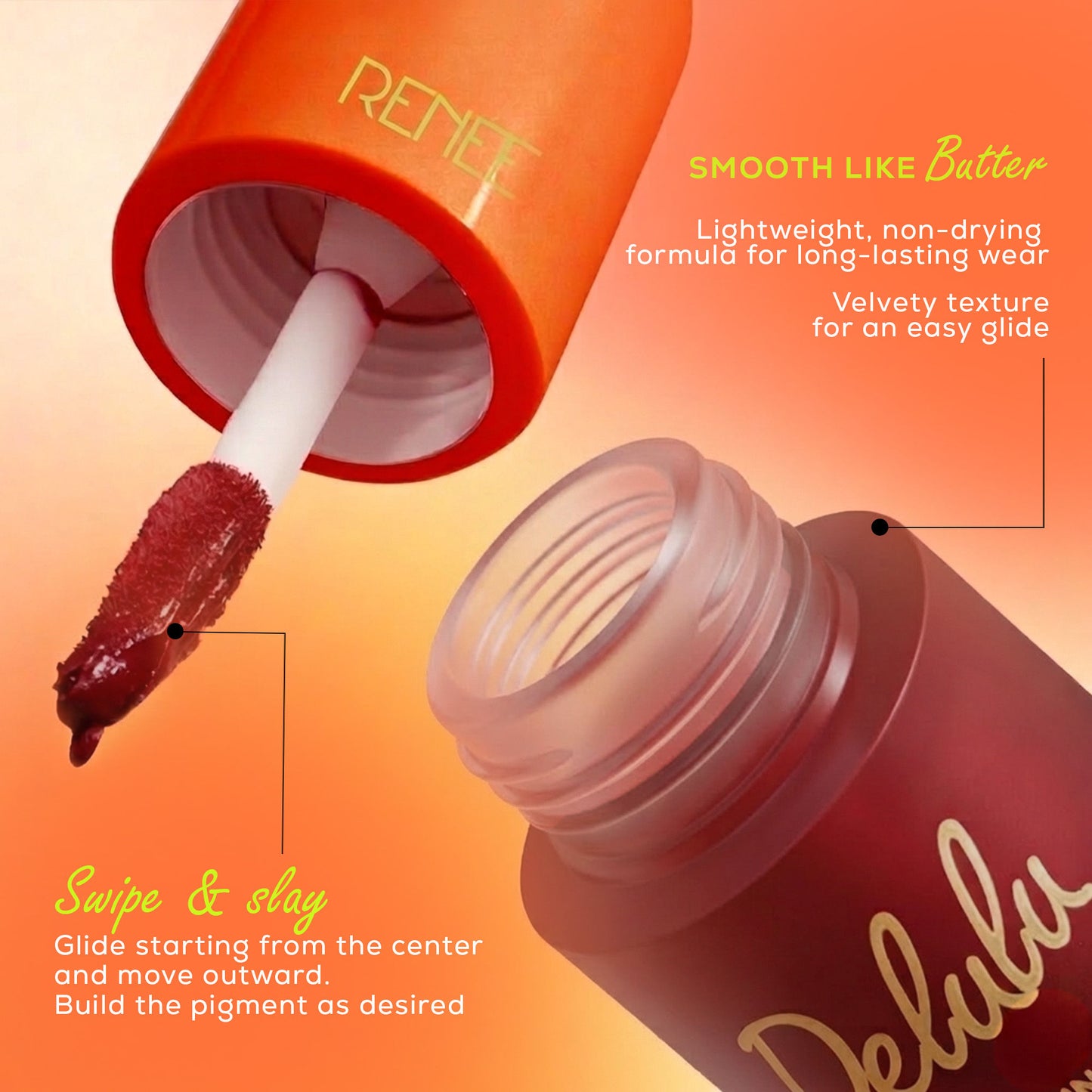 Renee Cosmetics Delulu Blurring Matte Liquid Lipstick - Maroon Mixed Signal