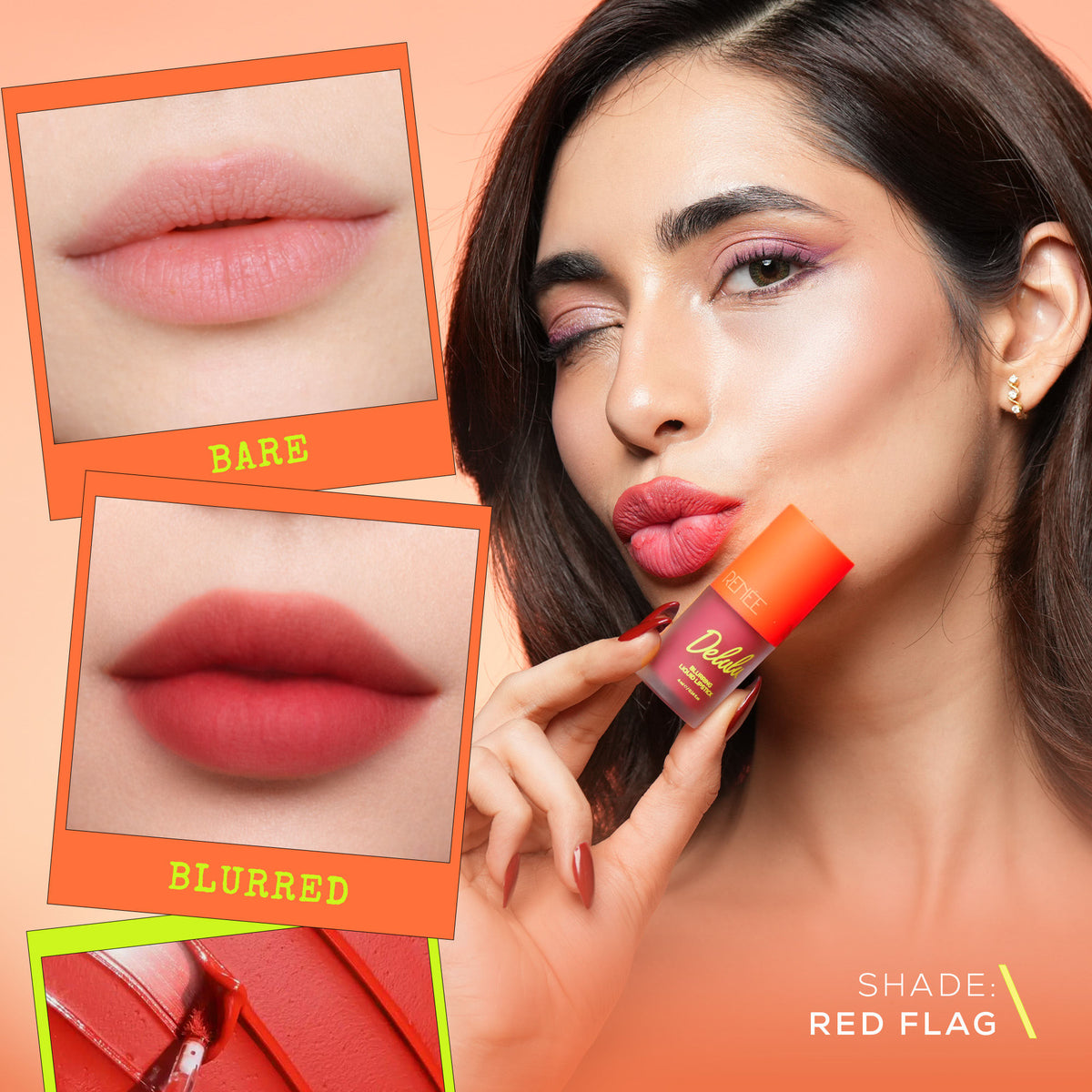 Renee Cosmetics Delulu Blurring Matte Liquid Lipstick - Red Flag