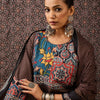 Indyancart IE Women Ethnic Motifs Printed Regular Sequinned Pure Cotton Kurta with Trousers & With Dupatta
