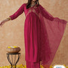 Dhiyona SN Women's Embroidered Anarkali Kurta With Palazzo & Dupatta Set