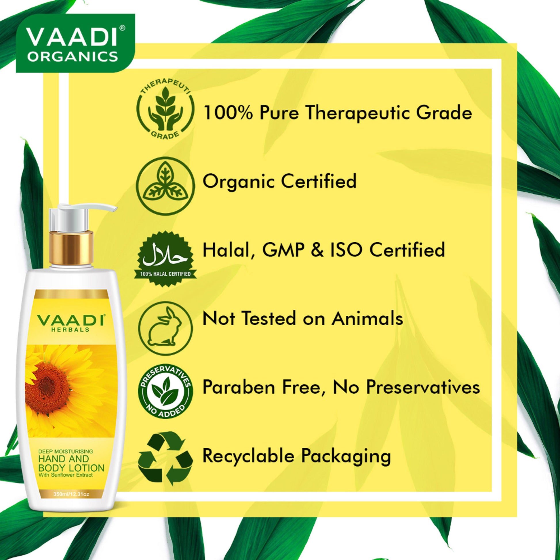 Vaadi Herbals Hand & Body Lotion With Sunflower Extract