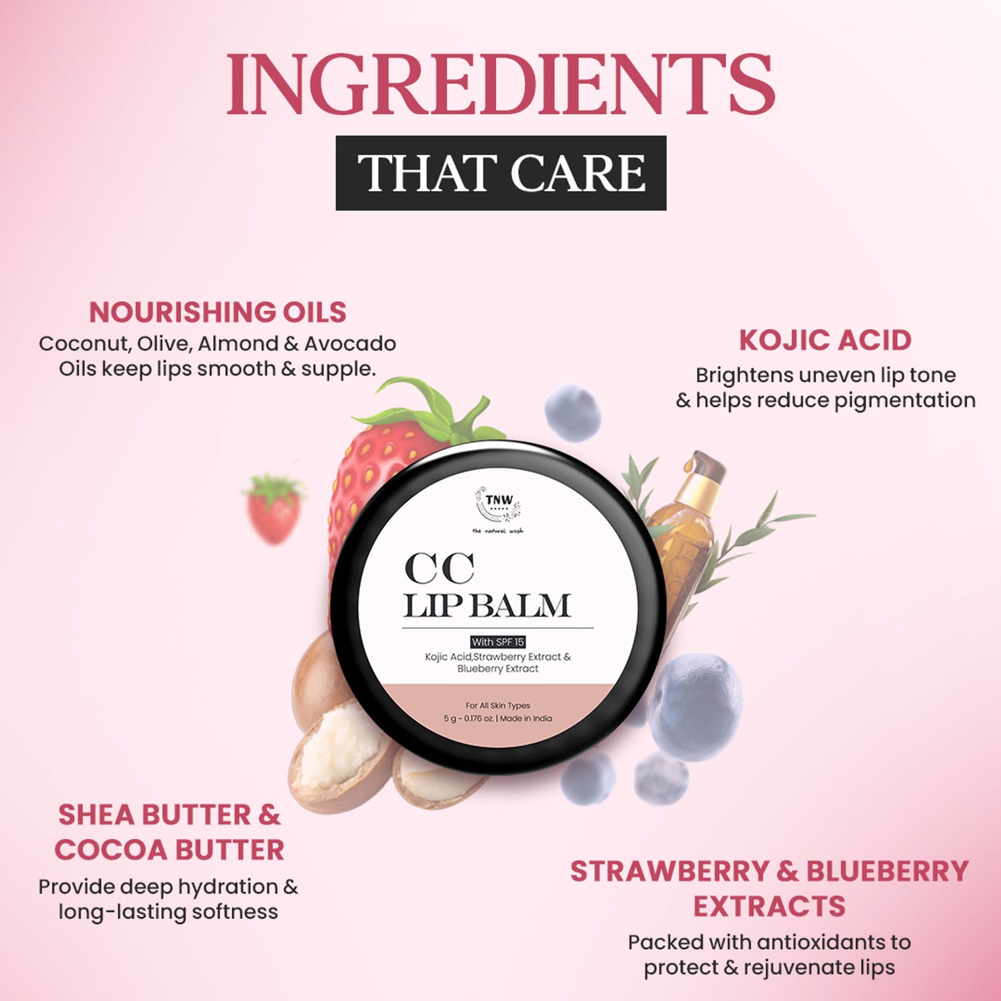 TNW The Natural Wash CC Lip Balm - Strawberry