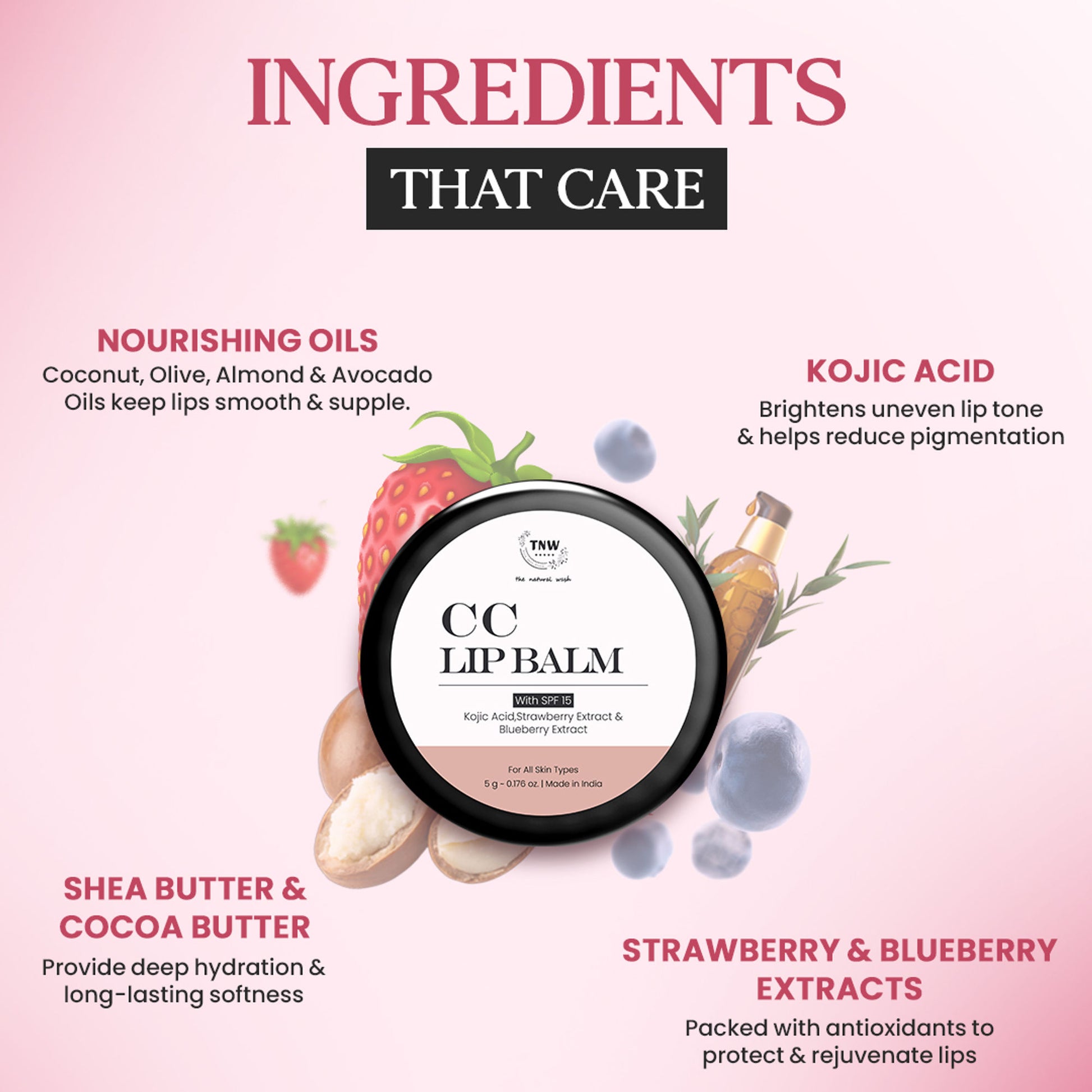 TNW The Natural Wash CC Lip Balm - Strawberry