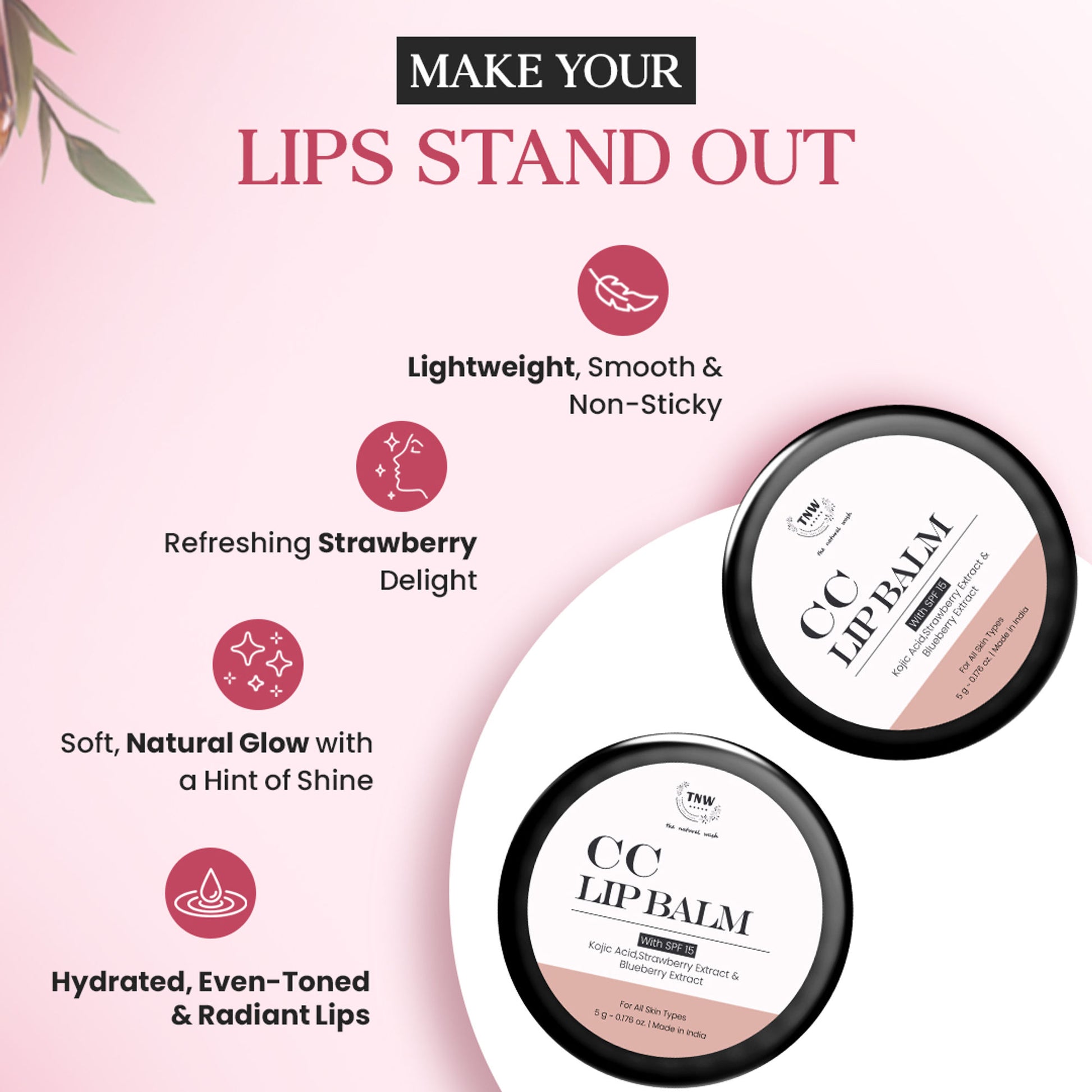 TNW The Natural Wash CC Lip Balm - Strawberry