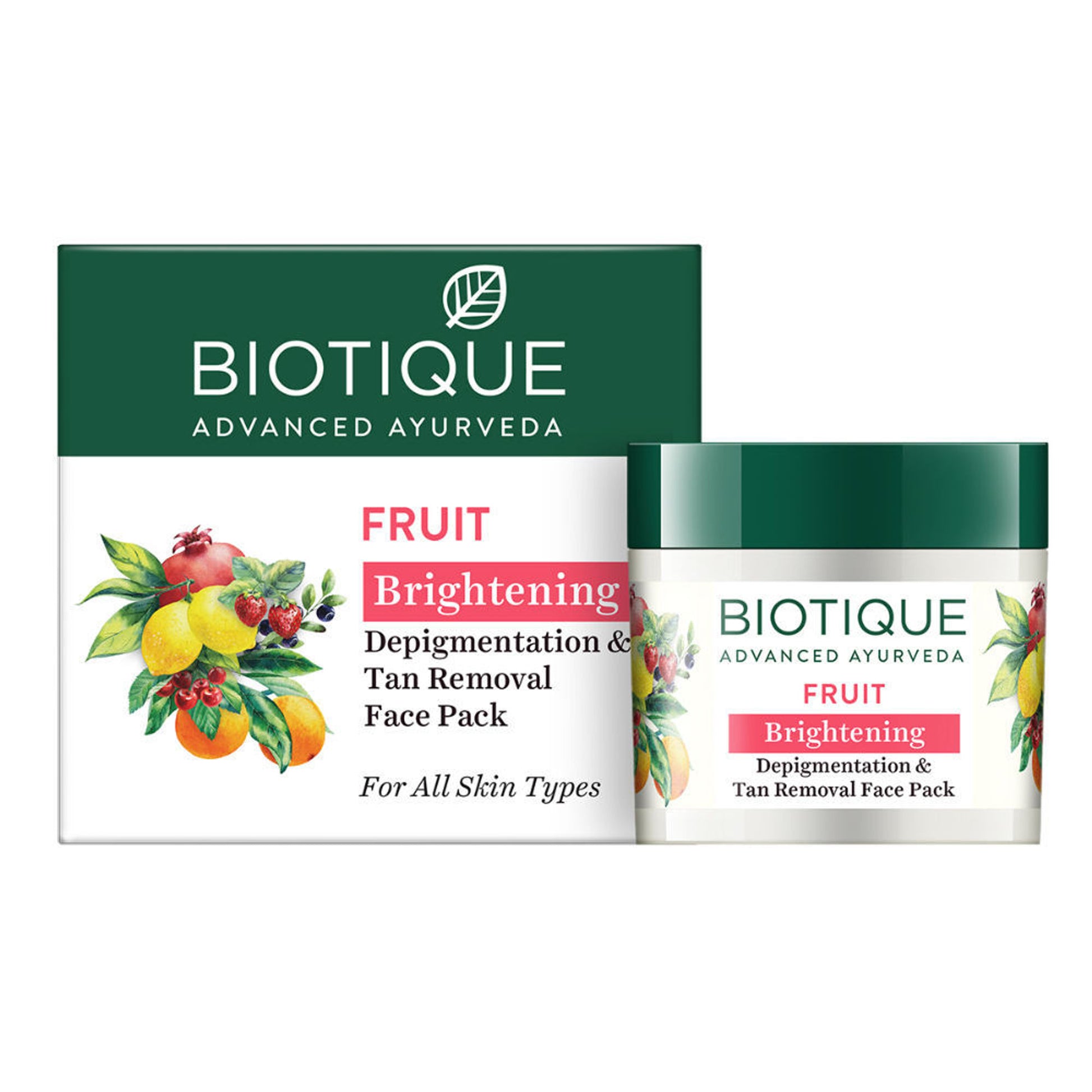 Biotique Bio Fruit Brightening- Depigmentation & Tan Removal Face Pack
