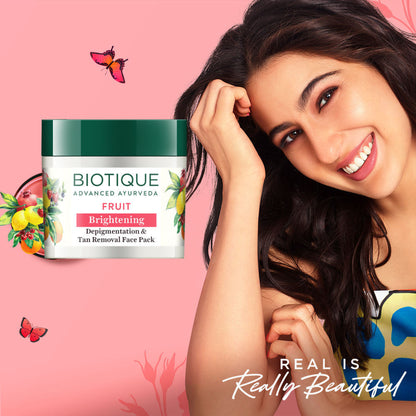 Biotique Bio Fruit Brightening- Depigmentation & Tan Removal Face Pack
