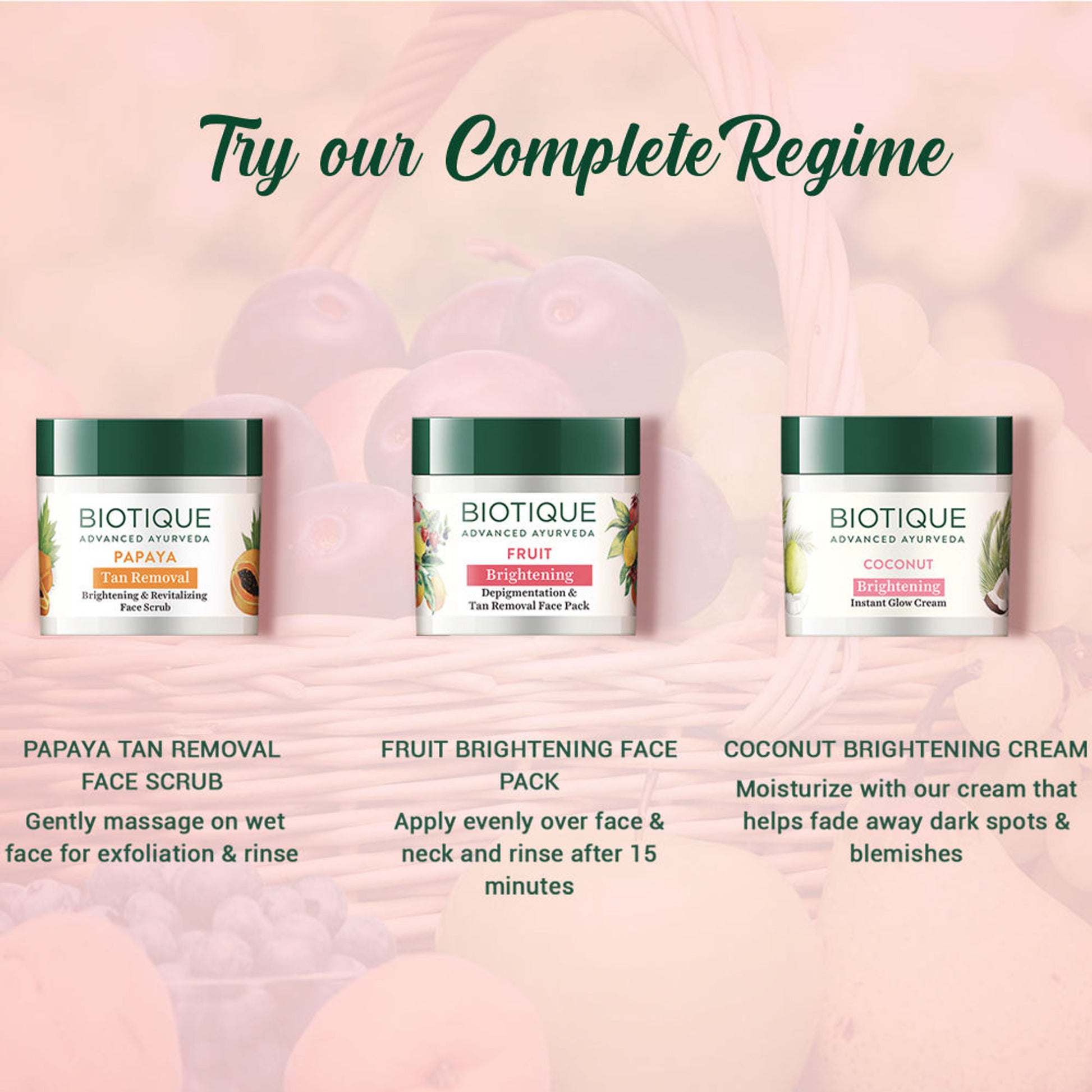 Biotique Bio Fruit Brightening- Depigmentation & Tan Removal Face Pack