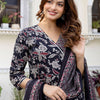 Dhiyona IE Women Floral Printed Gotta Patti Pure Cotton Kurta with Trousers & With Dupatta