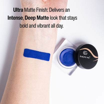 Europe Girl Royal Blue gel eyeliner pencil with a sleek black cap and vibrant blue color, suitable for precise eye makeup.