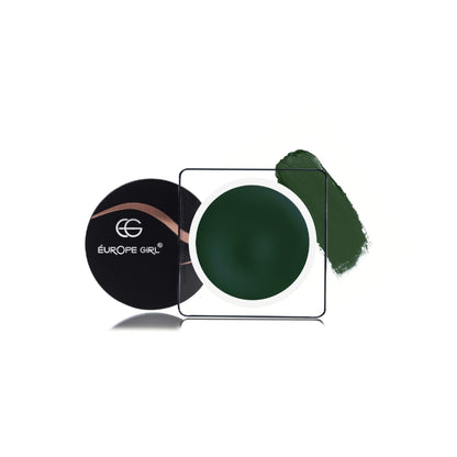 Europe Girl Indian Green gel eyeliner pencil with a sleek black cap, showcasing its vibrant green color for precise eye definition.
