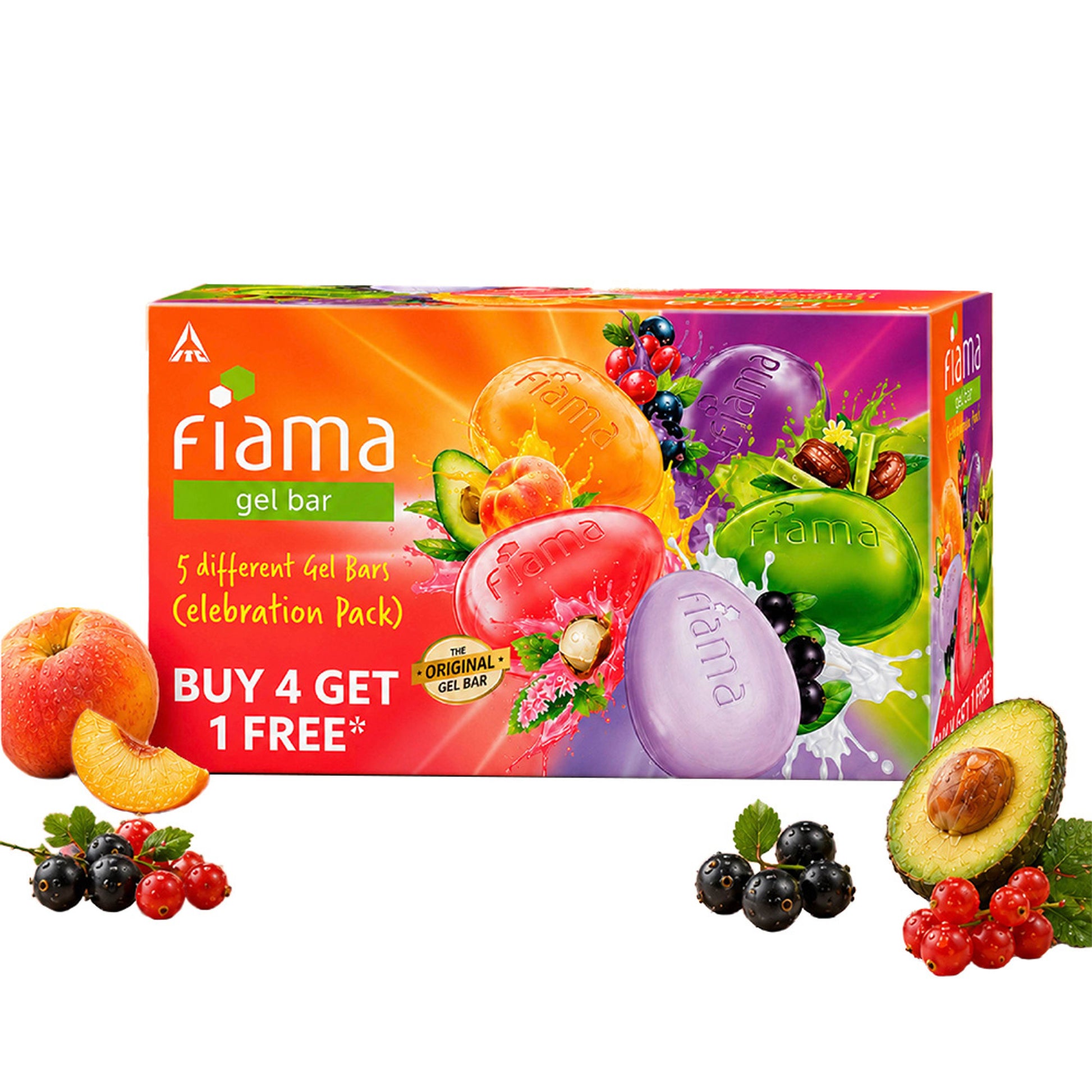 Fiama Gel Bar Celebration Pack |5 Unique Variants |Gift for Women & Men |30% Smoothing Body Serum