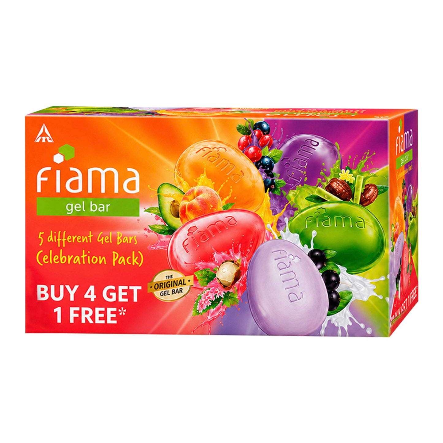 Fiama Gel Bar Celebration Pack |5 Unique Variants |Gift for Women & Men |30% Smoothing Body Serum