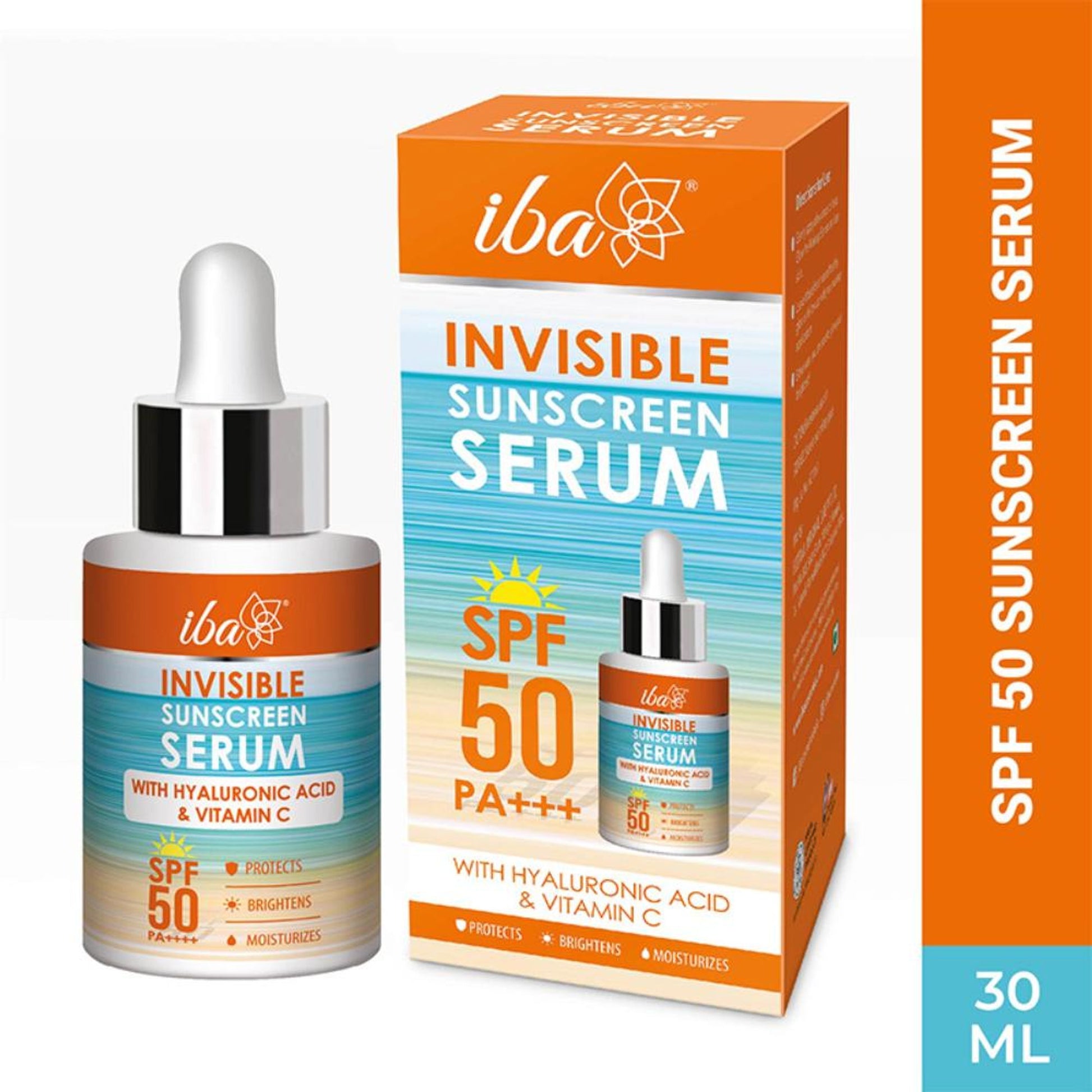 IBA Invisible Sunscreen Serum SPF 50 PA+++ With Hyaluronic Acid & Vitamin C