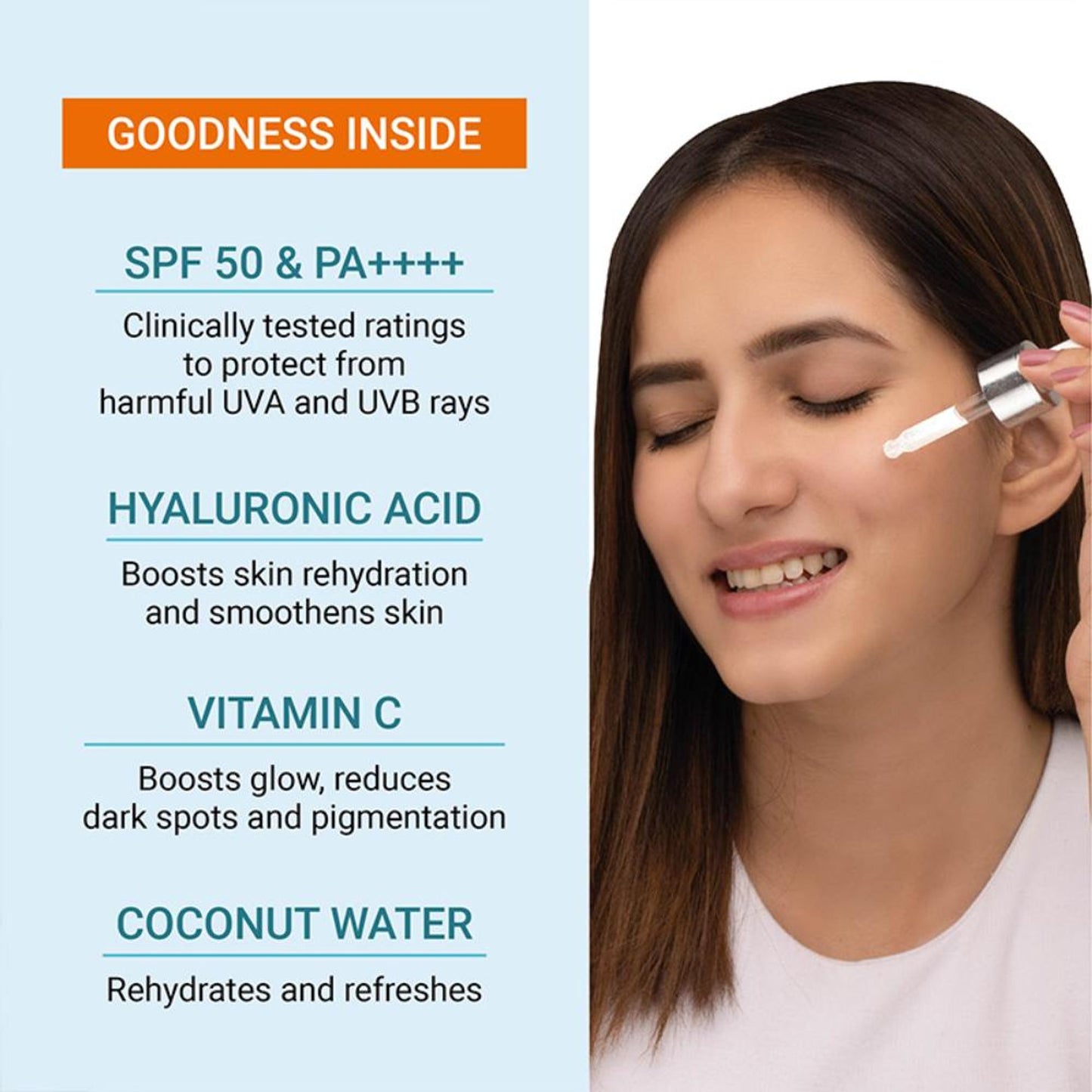 IBA Invisible Sunscreen Serum SPF 50 PA+++ With Hyaluronic Acid & Vitamin C