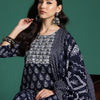 Dhiyona IE Ethnic Motifs Printed Thread Work Kurta with Trousers & With Dupatta